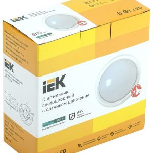 Corp de iluminat LED ДПО 5012Д 8Вт 4000K IP65 rotund alb cu sensor IEK