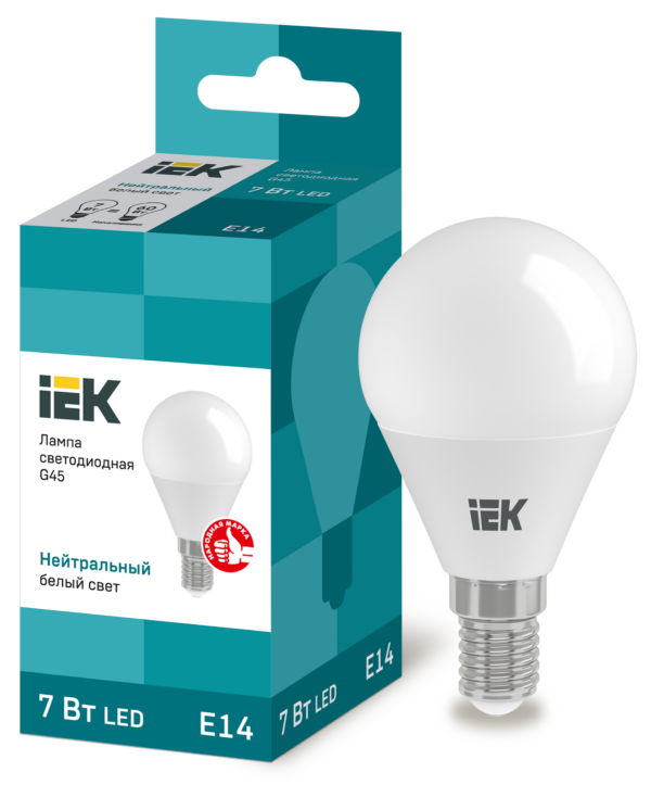 Bec LED ECO G45  7W 230V 4000K E14 IEK