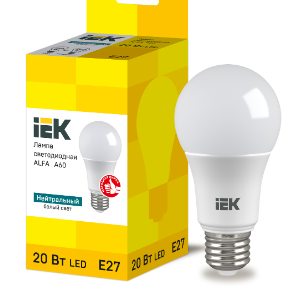 Bec LED ALFA A60 20Вт 230В 4000К E27 IEK