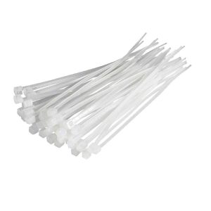 Coliere pentru cablu albe 200x2,5 (100buc.) - diam.max.  53 mm Elettrocanali EC8002025