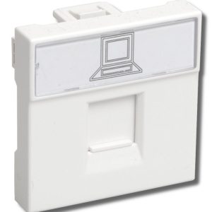 Priza informationala RJ-45 UTP cat.5 (2 module) alb